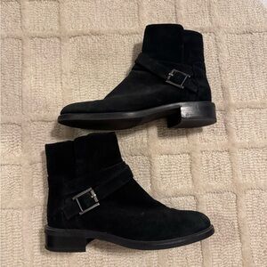 Women’s Aquatalia Black Suede Ankle Boots - waterproof